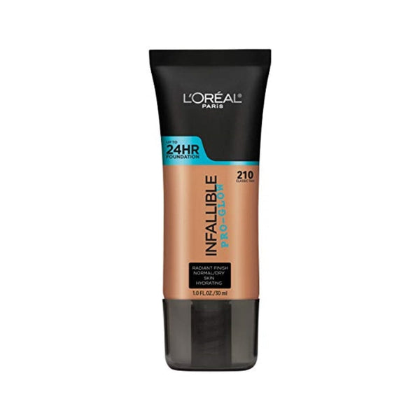 كريم أساس إنفاليبل كلاسيك تان من لوريال باريس L'Oréal Paris Infallible Pro-Glow Foundation, Classic Tan, 1 Fl oz