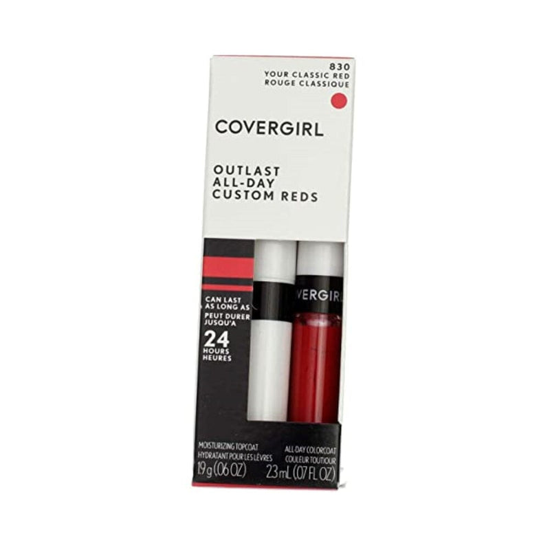 لون الشفاه كوفرجيرل أوتلاست أول داي كوستوم ريدز COVERGIRL Outlast All-Day Custom Reds Lip Color, Your Classic Red (Pack of 4)