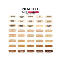 كريم أساس من لوريال باريس إنفاليبل حتى 24 ساعة L'Oreal Paris Makeup Infallible Up to 24 Hour Fresh Wear Foundation, Hazelnut, 1 fl; Ounce (Pack of 2)