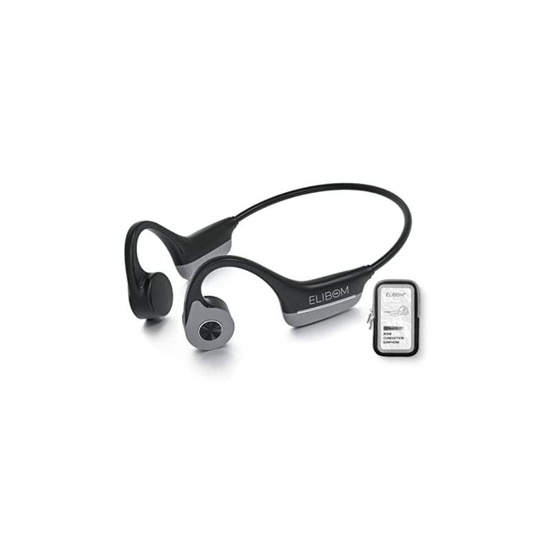 سماعات أذن مقاومة للماء ELIBOM Bone Conduction Headphones, Waterproof Open-Ear Headphones, 9+Hours Music & Call, Wireless Bluetooth Earphones with mic, 25g Sports Headset, Arm Bag Included