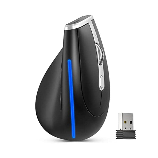 ماوس عمودي بـ 6 أزرار مع مستقبل ECHTPower Ergonomic Wireless Mouse, 6 Button Vertical Mouse with USB Receiver, Silent Mouse with Adjustable DPI 1000/1600/2400, Rechargeable Optical Mice for Laptop/Computer/Desktop/Windows/MAC