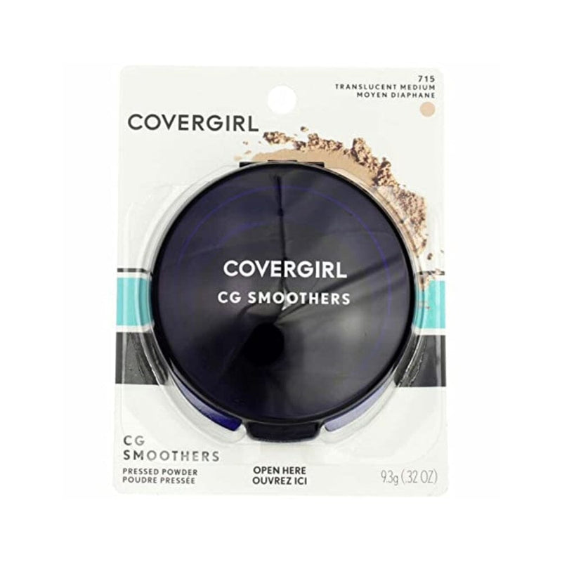 بودرة مضغوطة ناعمة شفافة متوسطة [715] 0.32 أونصة (عبوة من 3 قطع) CoverGirl Smoothers Pressed Powder, Translucent Medium [715] 0.32 oz (Pack of 3)