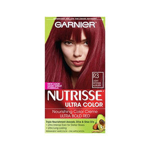 كريم صبغة الشعر المغذي ألترا كولور من غارنييه بني فاتح كثيف (قد تختلف العبوة) Garnier Nutrisse Ultra Color Nourishing Hair Color Creme, R3 Light Intense Auburn (Packaging May Vary), Pack of 1