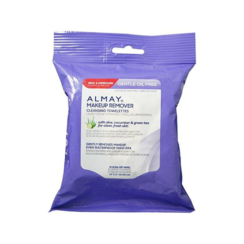 مناديل تنظيف مزيل المكياج من ألماي Almay Makeup Remover Cleansing Towelettes, Oil-Free 25 ea25