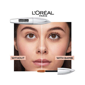 لوريال باريس كوزماتيكس بامبي ماسكارا مقاومة للماء للعين L'Oréal Paris Cosmetics Bambi Eye Waterproof Mascara, Lasting Volume, Black, 0.21 fl. oz.
