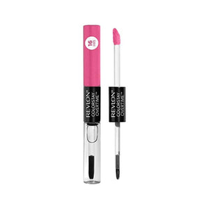 أحمر شفاه سائل من ريفلون مع ملمع شفاه Revlon Liquid Lipstick with Clear Lip Gloss, ColorStay Face Makeup, Overtime Lipcolor, Dual Ended with Vitamin E in Pink, For Keeps Pink (490), 0.07 Oz