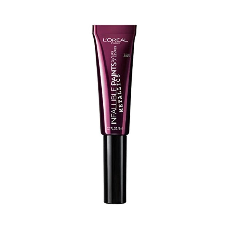 احمر شفاه لوريال باريس إنفاليبل / شفاه ميتاليك L'Oreal Paris Cosmetics Infallible Paints/Lips Metallic, Smoldering Eclipse, 0.27 Fluid Ounce