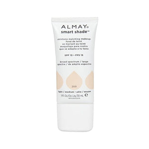 مكياج ألماي متوافق مع لون البشرة فاتح/متوسط (عبوة من قطعتين) Almay Smart Shade Skin Tone Matching Makeup, Light/Medium [200] 1 oz (Pack of 2)