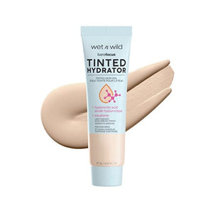 مكياج مرطب ملون بلون مطفأ اللمعة من ويت إن وايلد باري فوكس Wet n Wild Bare Focus Tinted Hydrator Matte Finish, Light Medium, Oil-Free, Moisturizing Makeup | Hyaluronic Acid | Sheer To Medium Coverage