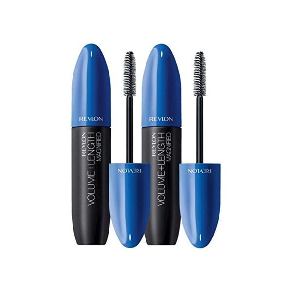 ريفلون ماسكارا حجم وطول عبوة مزدوجة ، أسود أسود ، 0.28 أونصة سائلة Revlon Volume with Length Mascara Twin Pack, Blackest Black, 0.28 Fluid Ounce