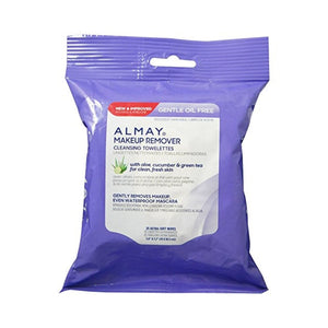 مناديل تنظيف مزيل المكياج من ألماي Almay Makeup Remover Cleansing Towelettes, Oil-Free 25 ea (Pack of 2)