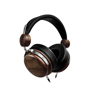 سماعة رأس خشبية طبيعية مغلقة الظهر مع عصابة رأس  ALABS Over-Ear Wired Closed Back Headphones, Natural Wooden Closed-Back Headset with self Adjustable Headband, Audiophile Headphone with 50mm Drivers and 32Ω impedance for PC Tablets Smartphone