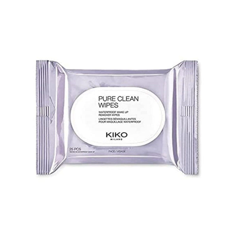 مناديل تنظيف نقية مجموعة من 25 مناديل مبللة لإزالة المكياج للوجه والعينين والشفتين KIKO MILANO - Pure Clean Wipes A package of 25 makeup remover wipes for the face, eyes and lips