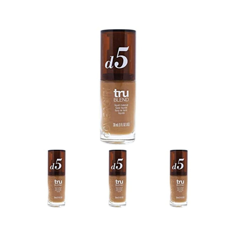 كريم أساس سائل تروبلند من كوفرجيرل COVERGIRL truBlend Liquid Foundation Makeup Tawny D5, 1 oz (packaging may vary) (Pack of 4)