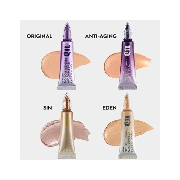 جرعة برايمر ظلال العيون المضادة للشيخوخة من أوربان ديكاي Urban Decay Anti-Aging Eyeshadow Primer Potion - Hydrating Eye Primer - Reduces the Appearance of Fine Lines - Great for Mature Crepey Eyelids - Lasts All Day - 0.16 fl oz