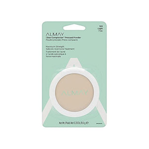 بودرة مضغوطة لبشرة شفافة من ألماي Almay Clear Complexion Pressed Powder, Light 100, 0.35-Ounce Packages (Pack of 2)