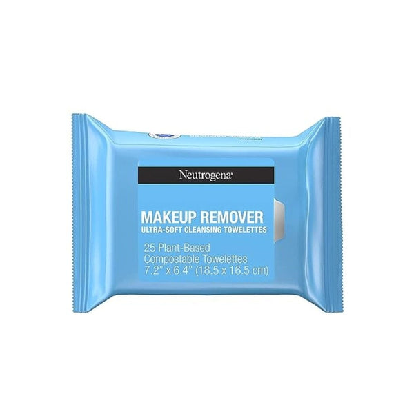 مناديل تنظيف مزيل المكياج من نيوتروجينا Neutrogena Makeup Remover Cleansing Towelettes, Daily Face Wipes to Remove Dirt, Oil, Makeup & Waterproof Mascara, 25 ct. (Pack of 3)