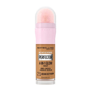 مكياج ميبيلين نيويورك إنستانت إيج ريويند 4 في 1 جلو متوسط / عميق دافئ Maybelline New York Instant Age Rewind Instant Perfector 4-In-1 Glow Makeup, Medium/Deep Warm