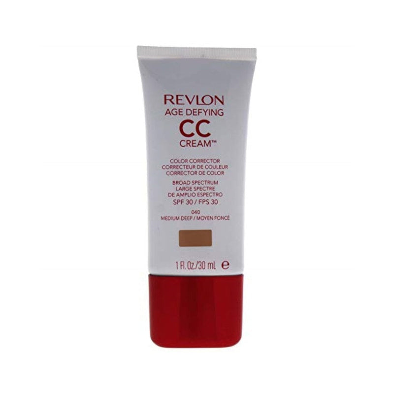 كريم ريفلون لمقاومة علامات تقدم السن متوسط ديب / 040 Revlon Age Defying CC Cream, Medium Deep/040, 1 Ounce