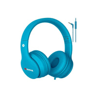 سماعات رأس للأطفال سلكية فوق الأذن قابلة للطي MIDOLA Kids Headphones Wired Over Ear Foldable Volume Limit 85dB /110dB Light Foldable Headset with Inline AUX 3.5mm Mic for Child Boy Girl Travel School Gaming Pad PC Laptop Tablet Blue