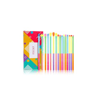 مجموعة فرش مكياج ظلال العيون 16 قطعة Docolor Eye Makeup Brushes 16pcs Colorful Eyeshadow Makeup Brush Set Professtional Eyeshadow Brushes with Soft Synthetic Hairs & Real Wood Handle for Eyeshadow, Eyebrow, Eyeliner, Blending