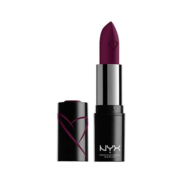 مكياج احترافي أحمر شفاه صاخب لامع محمل بزبدة الشيا - في الليل (عنب عميق) NYX PROFESSIONAL MAKEUP Shout Loud Satin Lipstick, Infused With Shea Butter - Into The Night (Deep Grape)