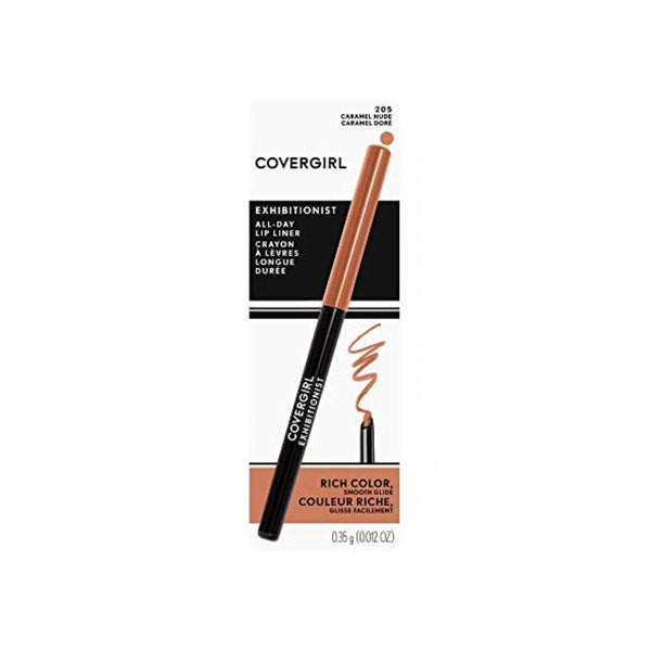 قلم تحديد الشفاه من كوفرجيرل COVERGIRL Exhibitionist Lip Liner, Caramel Nude 205, 0.012 Ounce