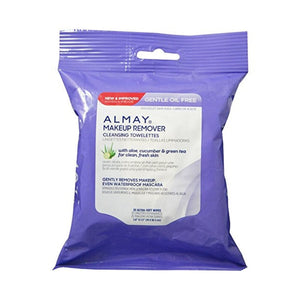 مناديل تنظيف مزيل المكياج من ألماي Almay Makeup Remover Cleansing Towelettes, Oil-Free 25 ea (Pack of 4)