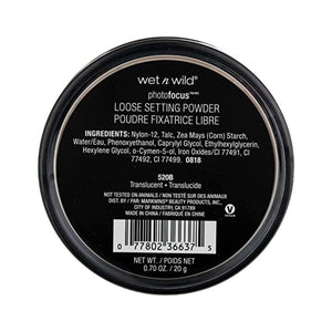 بودرة تثبيت فوتو فوكس سائبة من ويت ان وايلد شفافة (3 عبوات) (حزمة) Wet n Wild PhotoFocus Loose Setting Powder, Translucent 3.2 oz (3 pack) (Bundle)