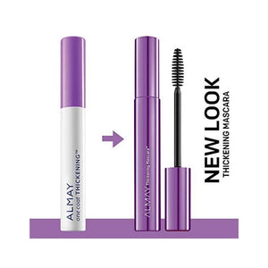 ماسكارا ألماي مكياج عيون سميك وحجم وطول Almay Mascara, Thickening, Volume & Length Eye Makeup with Aloe and Vitamin B5, Hypoallergenic-Fragrance Free, Ophthalmologist Tested, 402 Black (Pack of 2)