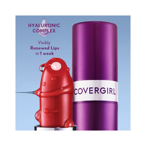 أحمر الشفاه سيمبلي إيجليس مويستشر رينيو كور من كوفرجيرل COVERGIRL Simply Ageless Moisture Renew Core Lipstick, Gracious Pink, Pack of 2