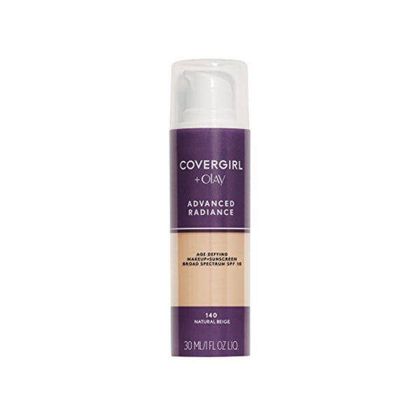 مكياج سائل متطور من كوفرجيرل COVERGIRL Advanced Radiance Liquid Makeup, Natural Beige 140, 1.0-Ounce