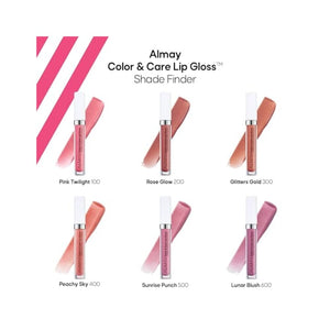 ملمع شفاه مرطب من ألماي Almay Hydrating Lip Gloss, Soft Natural Colors, Prebiotic Complex, Hyaluronic Filling-Sphere Technology, 600 Lunar Blush, 0.1 fl oz.