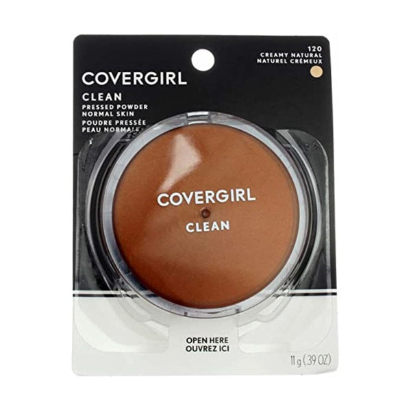 بودرة مضغوطة نظيفة كريمية طبيعية (Pack 2) CoverGirl Clean Pressed Powder Creamy Natural (N) 120, 0.39 Ounce