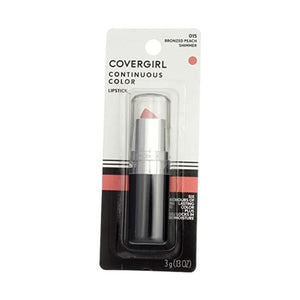 أحمر شفاه ملون مستمر من كوفر جيرل CoverGirl Continuous Color Lipstick, Bronzed Peach [015], 0.13 (Pack of 3)