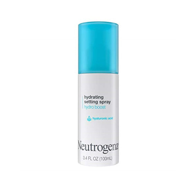 بخاخ إعداد المكياج المرطب نيوتروجينا هيدرو بوست مع الهيالورونيك Neutrogena Hydro Boost Hydrating Makeup Setting Spray with Hyaluronic Acid, Longwear Makeup Setting Facial Mist for Smooth, Glowing, Dewy Skin, Non-Comedogenic & Hypoallergenic, 3.4 fl. oz