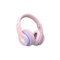 سماعات رأس بلوتوث للأطفال من سيندا seenda Kids Bluetooth Headphones, Colorful Wireless Over Ear Headset with 85dB/94dB Volume Limited, 45H Playtime, 3 Lighting Modes, Built-in Mic Headphones for Boys Girls iPad Tablet School Pink