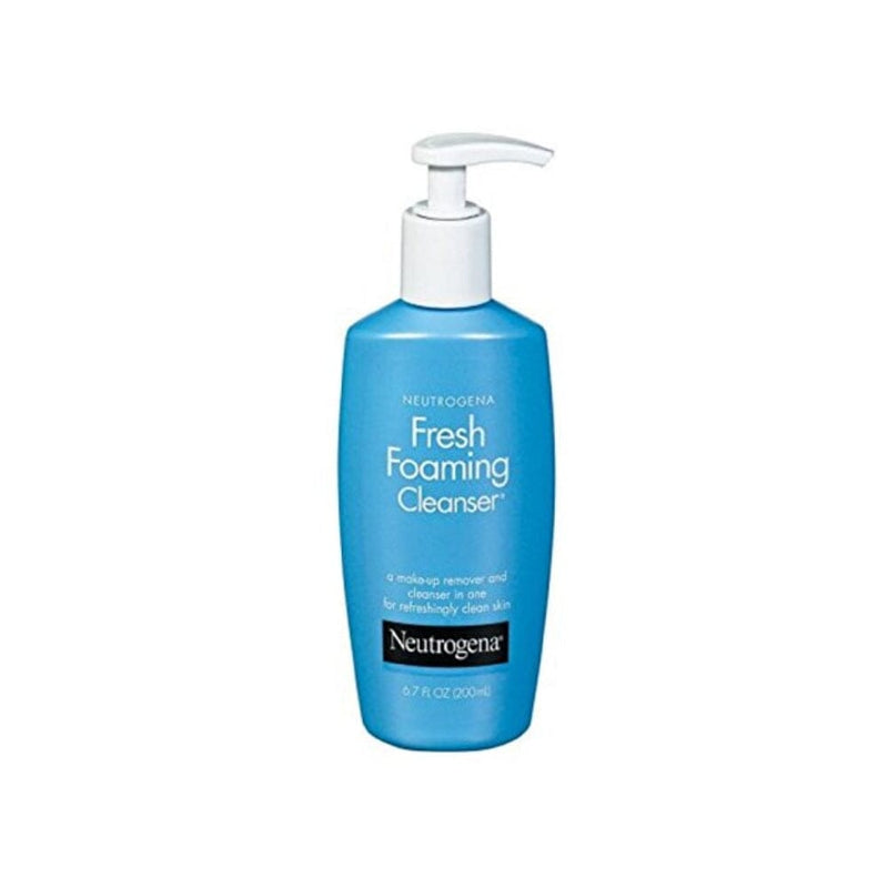 منظف الوجه الرغوي المنعش ومزيل المكياج Neutrogena Fresh Foaming Facial Cleanser & Makeup Remover with Glycerin, Oil-, Soap- & Alcohol-Free Daily Face Wash Removes Dirt, Oil & Waterproof Makeup, Non-Comedogenic & Hypoallergenic, 6.7 fl. oz (Pack of 2)