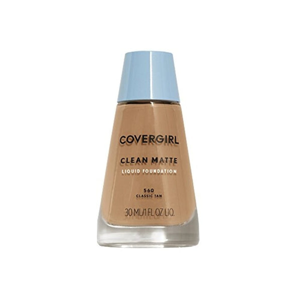 مكياج سائل للتحكم في الزيت من كوفر جيرل CoverGirl Clean Oil Control Liquid Makeup, Classic Tan (W) 560, 1.0 Ounce Bottle