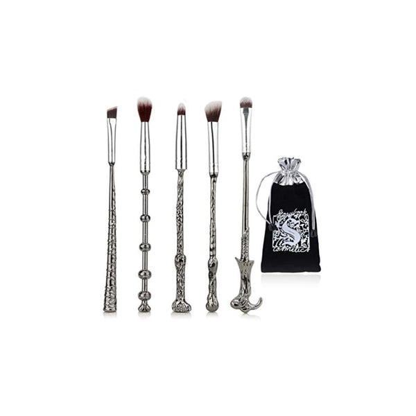 مجموعة فرش مكياج بوتر من 5 قطع JASSINS 5 Pcs Potter Makeup Brush Set, Wizard Magic Wand Brush for Foundation Eye Shadow Eyeliner Blending Pencil Lip Professional Makeup Tools with A Gift Bag