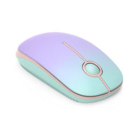 ماوس لاسلكي Wireless Mouse, 2.4G Silent Mouse with USB Receiver, 18 Month Battery Life, 1600 high DPI Precision- Portable Computer Mice for Windows/Mac/Linux, Mint Green Gradient Pink Purple