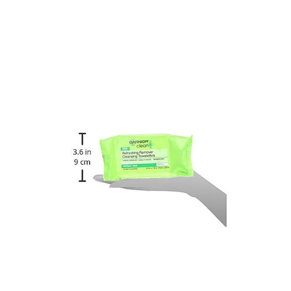 مناديل تنظيف البشرة Garnier SkinActive Clean + Refreshing Remover Cleansing Towelettes 25 ea (Pack of 6)