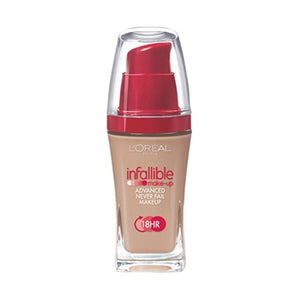 كريم لوريال إنفاليبل أدفانسد نيفيل فيل (عبوة من قطعتين) L'Oreal Infallible Advanced Never Fail Makeup, Creamy Natural [607] 1 oz (Pack of 2)