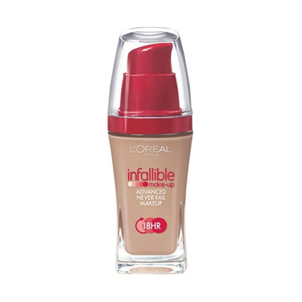 كريم لوريال إنفاليبل أدفانسد نيفيل فيل (عبوة من قطعتين) L'Oreal Infallible Advanced Never Fail Makeup, Creamy Natural [607] 1 oz (Pack of 2)