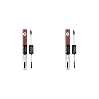 أحمر شفاه سائل مزدوج طويل الأمد مع ملمع شفاه شفاف REVLON ColorStay Overtime Lipcolor, Dual Ended Longwearing Liquid Lipstick with Clear Lip Gloss, with Vitamin E in Plum/Berry, Taupe Time (560), 0.07 oz (Pack of 2)