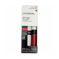 أحمر الشفاه كوفرجيرل أوتلاست أول داي بخطوتين COVERGIRL Outlast All Day Two-Step Lipcolor Ever Red Dy 507, 0.13 Oz Pack of 2