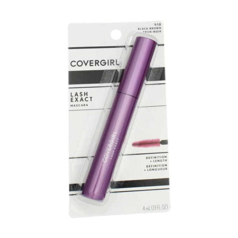 ماسكارا باللون الأسود والبني [910] 0.13 أونصة (عبوة من قطعتين) CoverGirl LashExact Mascara, Black Brown [910] 0.13 oz (Pack of 2)