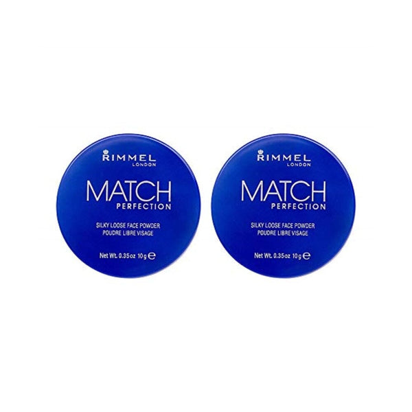 ريميل ريميل لندن بودرة سائبة ماتش بيرفكت Rimmel Rimmel london match perfection loose powder, transparent, pack of 2, 0.45 Ounce