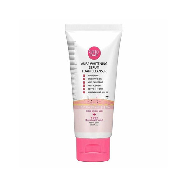غسول سيروم أورا لتفتيح البشرة  Cathy Doll Aura Whitening Serum Foam Cleanser