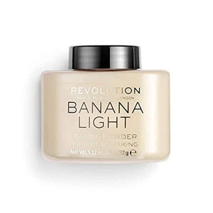 بودرة تثبيت المكياج سائبة من ميك اب ريفوليوشن Makeup Revolution Loose Baking Powder, Make Up Setting Powder, Provides Long-lasting Coverage, Reduces Shine, For Light Skin Tones, Banana Light, 32g